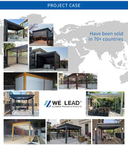 Garden Adjustable Outdoor Gazebo Customized Modern Bioclimatic Motorized Aluminium Louver Pergola