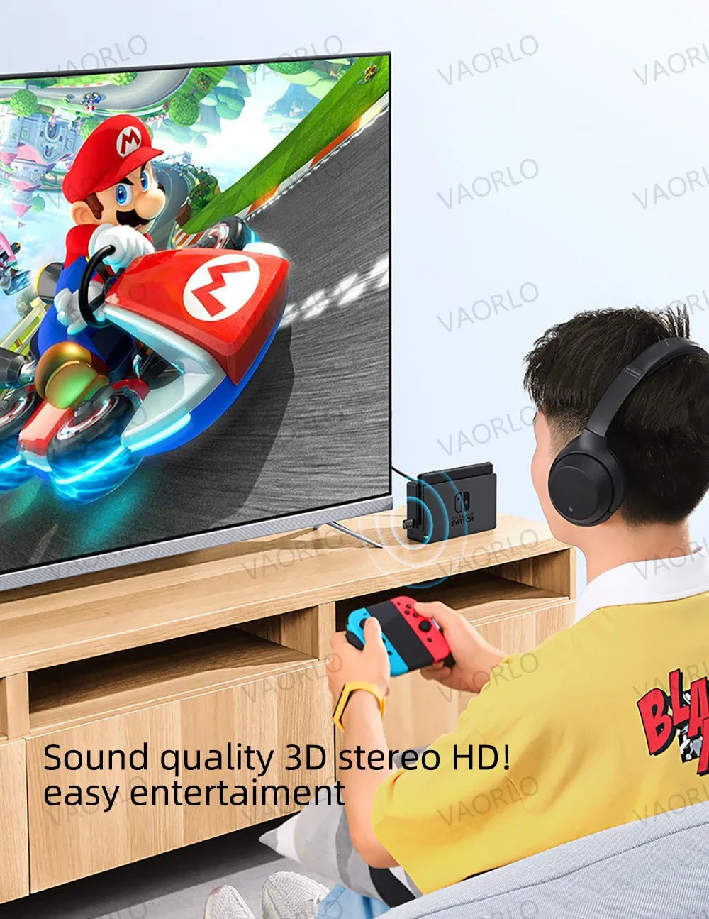 for PS5 PS4 TV Computer Bluetooth Headset Wireless Audio Transmitter Bluetooth 5.3 Audio Adapter Driver-free/Plug and Play