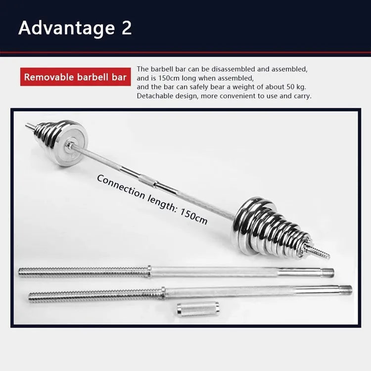 Weight Lifting Dumbbell Equipment Gym Adjustable Electroplating Dumbbells Barbell Set Buy Online