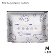 Sealed Food Storage Bag Aluminum Foil Reusable Freezer Bag Fresh Keeping Container Leakproof Meal Prep Kitchen Storage Organizer