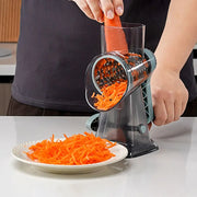 Kitchen Gadget 3 in 1 Hand-Crank Vegetable Slicer Labor-saving Plastic Rotary Cheese Grater Manual Vegetable Shredder Carrots