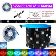 Smart Led Lights Strip TV Smart Bedroom Lighting Bluetooth Usb Led Strip Rgb 5V Adhesive Led Tape 5050 Wall Room Decoration