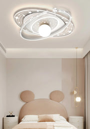 Nordic smart ceiling light home decor led pink blue star ring light  for children‘'s room dimmable luxury boy room decor lights