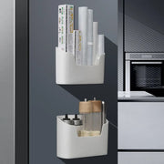 Kitchen Wall-mounted Adhesive Storage Rack Multifunctional Cabinet Door Storage Box Under Sink Drawer Shelf Bathroom Organizer