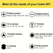 Screwdriver Set 33 in 1 Phillips Torx Hexagonal Precision Screw Driver Bit Manual Repair Tool for iPhone PC Camera Watch Glasses