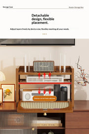 Living Room Wi-Fi Router Storage Rack, Home Tv Storage Box, Multi-Tiered Storage Rack, Office Storage Rack