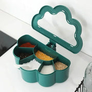 Kitchen 6-in-1 Seasoning Box Set Pepper Sugar Bowl Salt Spices Stirring Storage Jars Gadget Accessories Condiment Container Jar