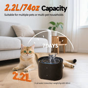 Cat Water Fountain Auto Recirculate Filtring Cats Dog Water Dispenser USB Electric Mute Pump Cat Ear Pet Cats Drinking Fountain