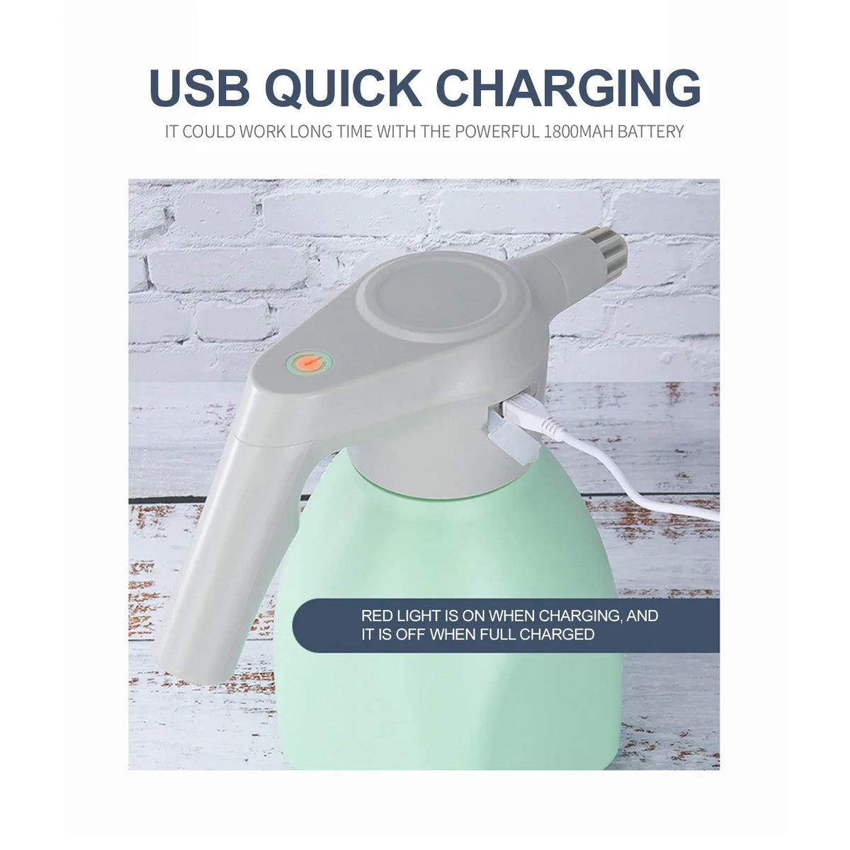 Garden watering can for gardening, 1.5L Electric Automatic Plant Sprayer Bottle