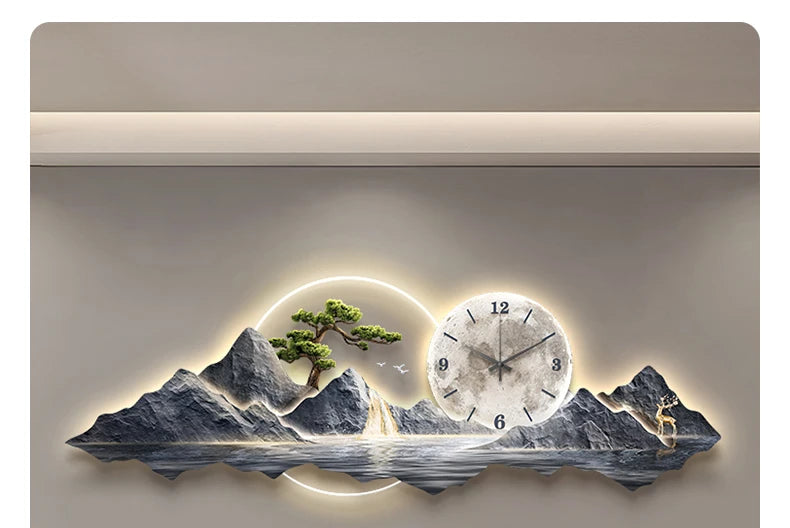 Living Room Wall Clocks Art Mural Luxury Large Aesthetic Modern Wall Watch Creative Large Silent Reloj De Pared Home Decoration