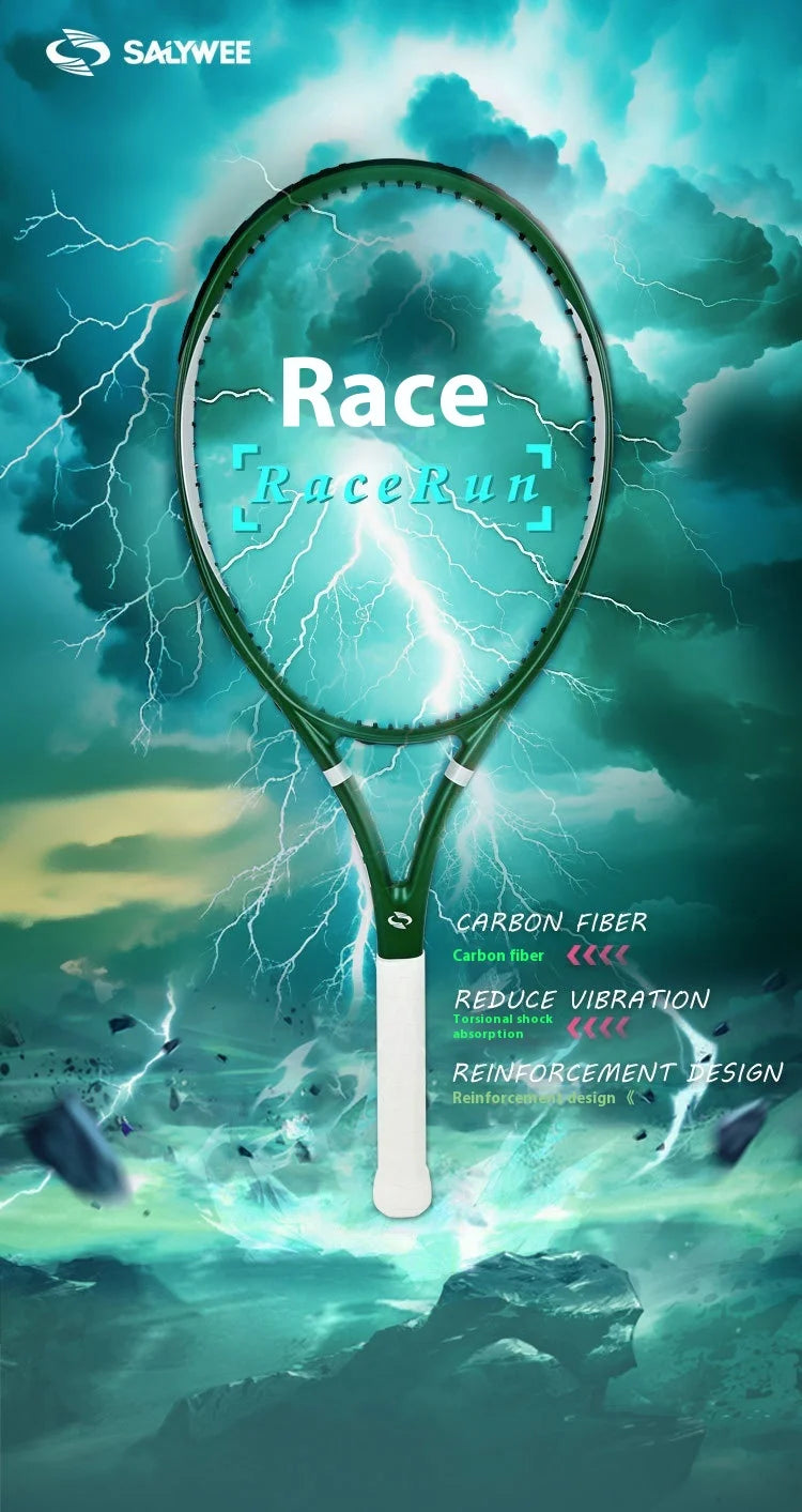 27 Inch Professional Tennis Racket Carbon Fiber All-In-One Design for Competition Training