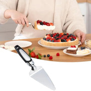 Kitchen Gadget Stainless Steel Triangular Cake Spatula Plastic Handle Mirror Finish Pizza Peel Household Cheese Shovel Bakery