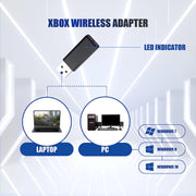 ONE S Wireless Adapter Compatible with Xbox One /S/X/Elite/ Controller for Windows 10/8/7,Simultaneous Connection of 8 Handles