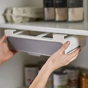 Kitchen Seasoning Bottle Storage Rack Spice Rack Self-adhesive Wall-mounted Under-Shelf Spice Organizer Kitchen Storage Rack