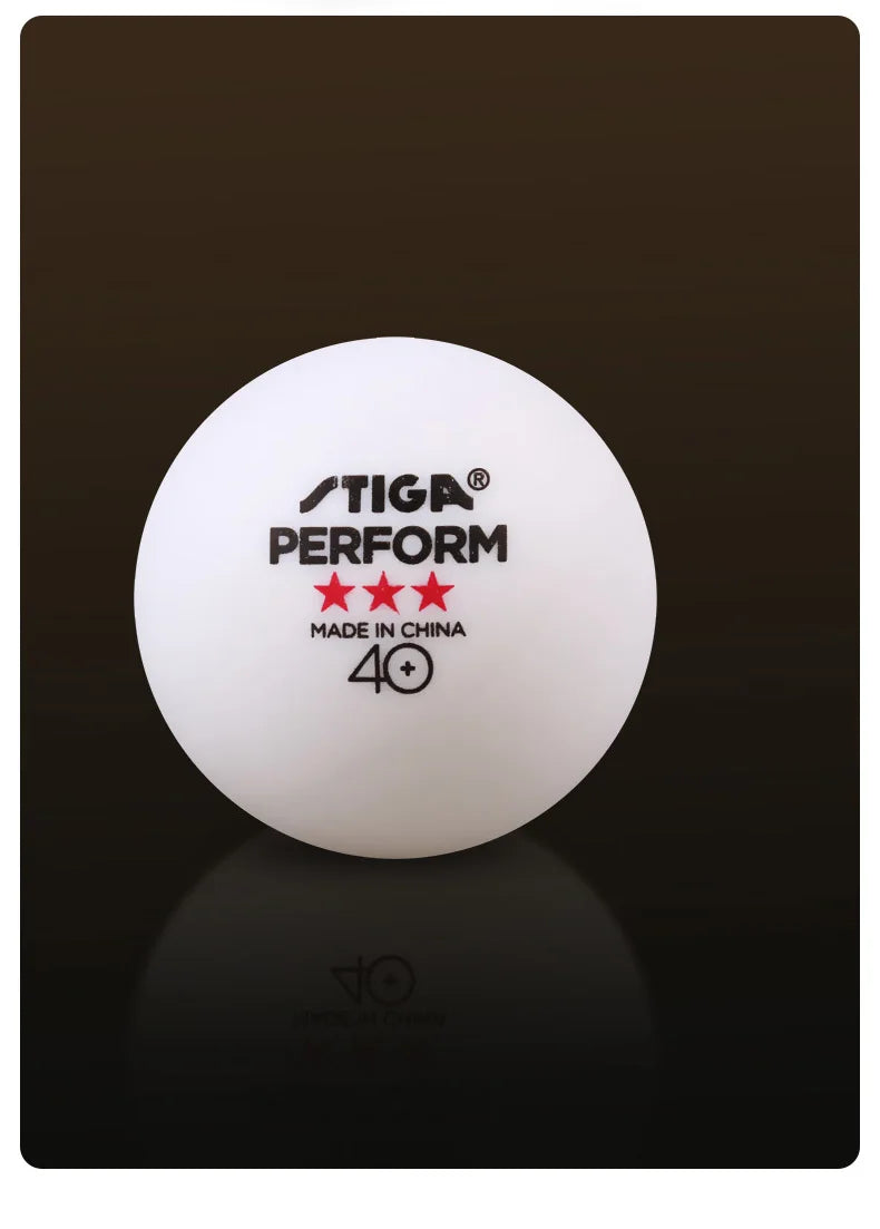 STIGA 3 Stars 40+ Table Tennis Balls ITTF ABS New Material Seamed Ping Pong Balls High Elasticity Durable Training Match Balls
