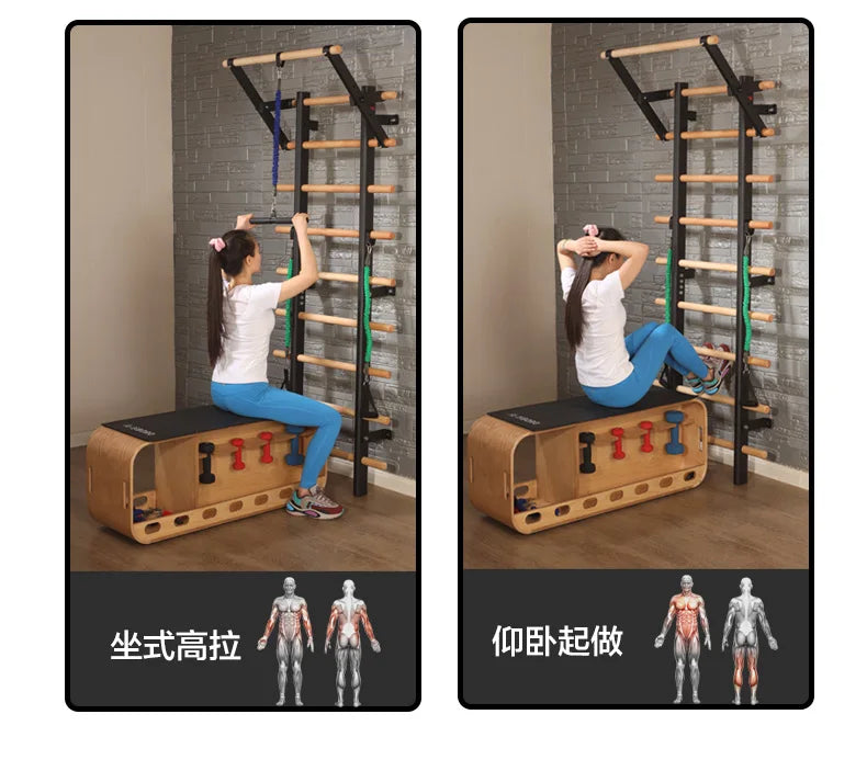 Home Fitness Equipment Indoor Training rib Frame, Climbing and Dance Room, Leg Pressing Stretching, Single Parallel Bar