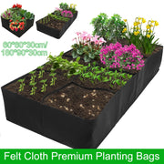 Garden Planting Bag Multi-gird Felt Growing Bag Rectangle Planting Nursery Pot Vegetable Tomato Potato Planting Container Plant