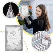 Sealed Food Storage Bag Aluminum Foil Reusable Freezer Bag Fresh Keeping Container Leakproof Meal Prep Kitchen Storage Organizer