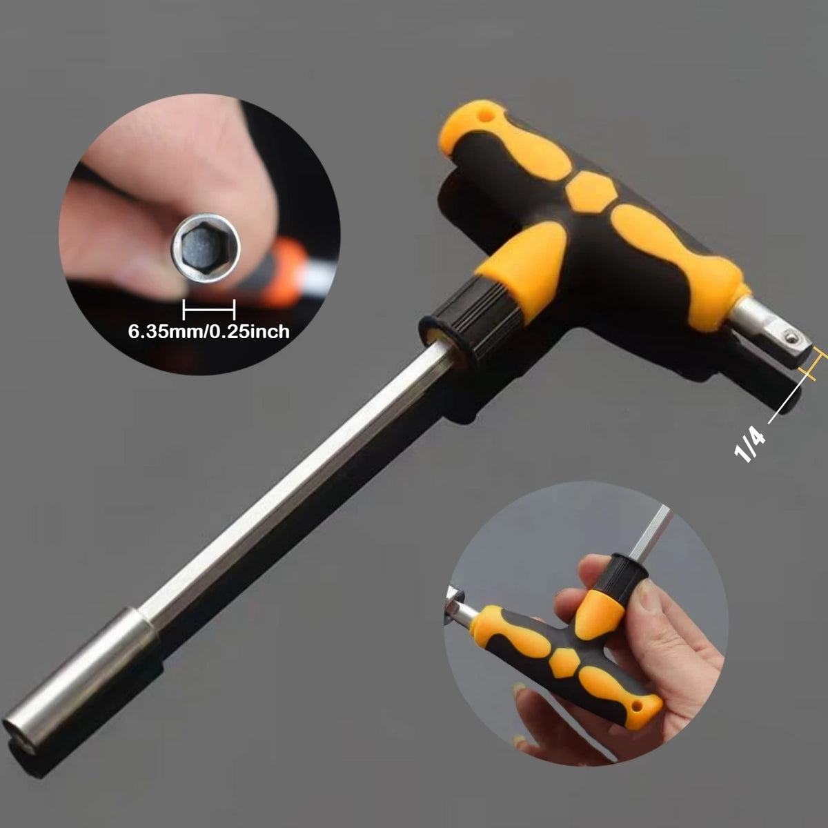 Screwdriver Set with T-shape Cross and Straight Slot Hexagon and Plum-shaped Heads for DIY Lovers Maintenance
