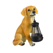 Garden Statue Animal Figurine with Solar Lights Housewarming Gifts Ornament