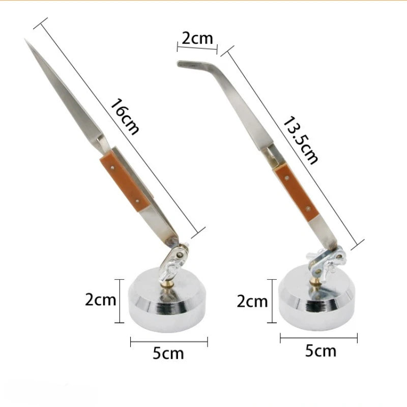 Professional Third Hand Tool with Adjustable Magnifying Glass Jeweler Soldering Clip Craft InlayWelding and PrecisionRepair Work