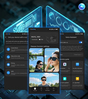 New 8 Million Pixels Camera Smart Glasses Recording Videos AI Photo Recognition Answer Translation Waterproof Blue light Glasses