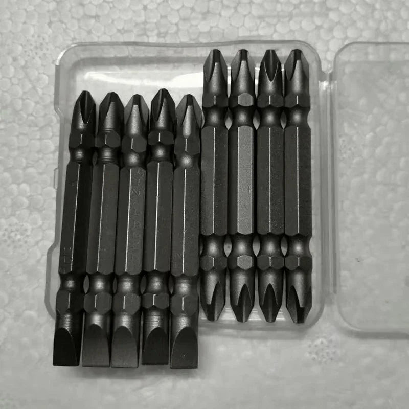 Screwdriver Bits Set 65mm PH2 Anti-slip with Magnetic 1/4" Hex Shank Fits Hand Electric Drill Driver Hand Tools