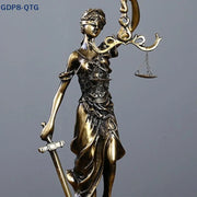 NEW 1Pcs Living Room Office Desk Decoration European Style Creative Retro Home Imitation Copper Goddess Of Justice Ornament