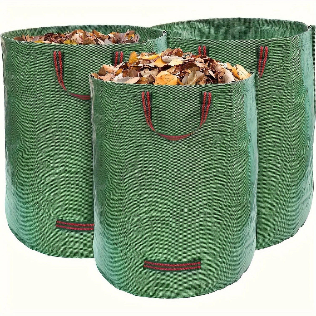 Garden garbage bag heavy-duty with handle, reusable outdoor courtyard garden bag, foldable leaf and garbage recycling bag