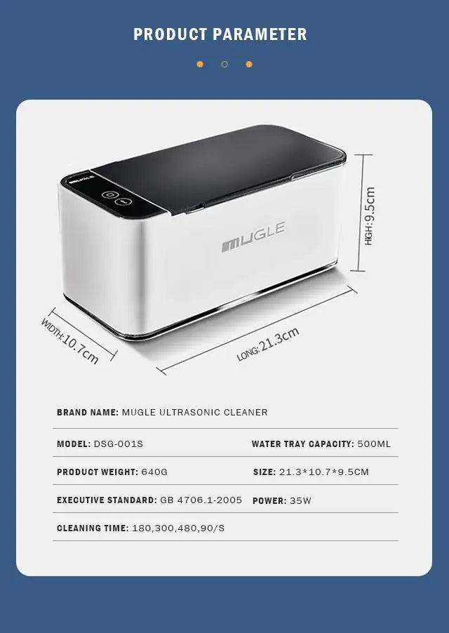 Smart Home Ultrasonic Cleaner for Jewelry Glasses Circuit Board Watches Denture Teeth Razor Ultrasound Cleaning Washing Machine