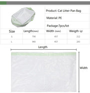 Cat Litter Filter Bag Portable Household Hygiene Reusable Puppy Litter Box Tray Home Accessories Pet Supplies Cat Cleaning Bag