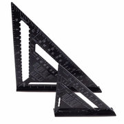 7''/12" Woodworking Tools Metal Carpenter Square Aluminum Alloy Protractor Miter Line Scriber Saw Guide Percision Carpentry Tool