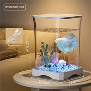 FLYY-Aquariums Accessories Mini Fish Tank Acrylic Home Office Desktop Decorations Ecological Goldfish Tanks Aquarium