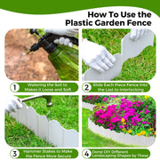 15x14cm Fixed Garden Barrier Lawn Grass Plastic Garden Edging Border Landscape Edging Garden Edge Kit Barrier To Easy Install