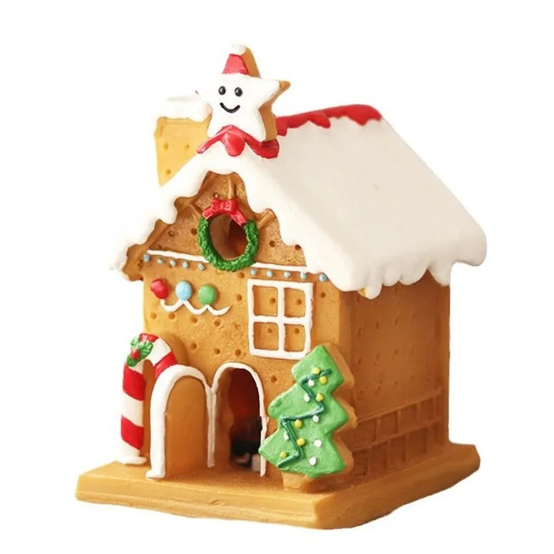 Creative Christmas House Ornaments Micro Landscape Decorations For Office Desks Small Figurines Home & Garden Decor
