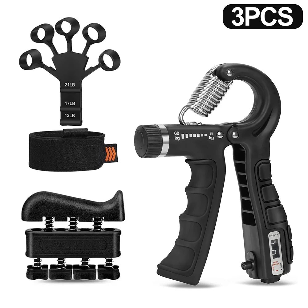 5-60Kg Adjustable Heavy Hand Gripper Fitness Hand Exerciser Grip Wrist Training Finger Gripper Hand Strengthener for Patient