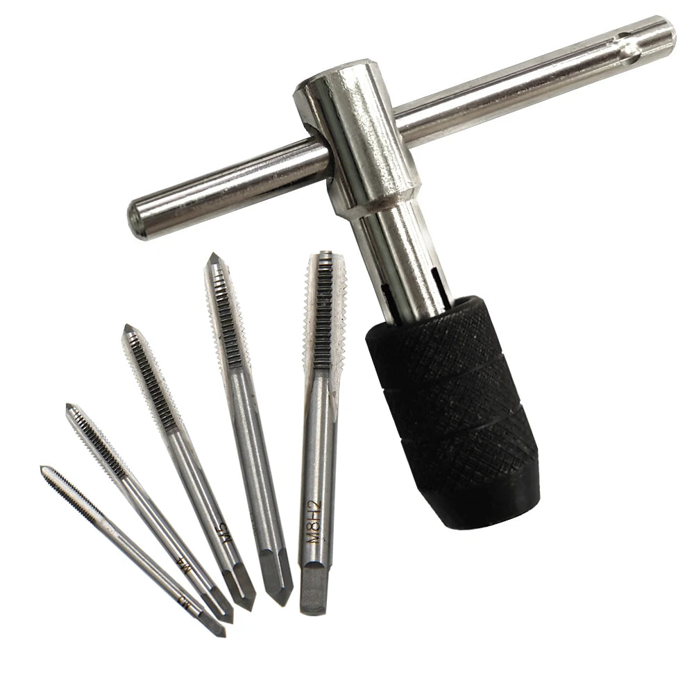 T-type 3mm to 6mm hand tap wrench thread tapping tool set hand wrench thread tapping M6 to M8 tool set