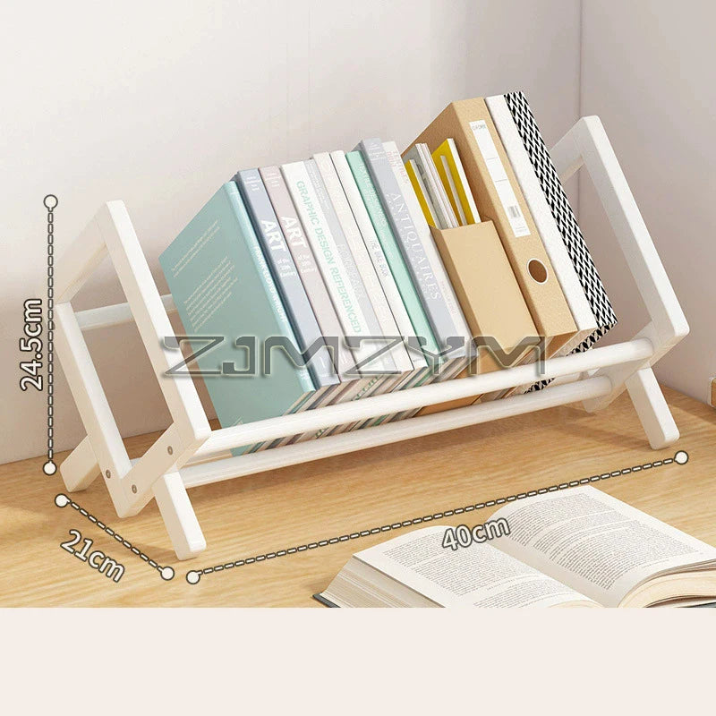 Desktop Bookshelf Home Living Room Small Decoration Bamboo Decorative Shelf Desk Multi-shelf Bookcase Storage Shelf