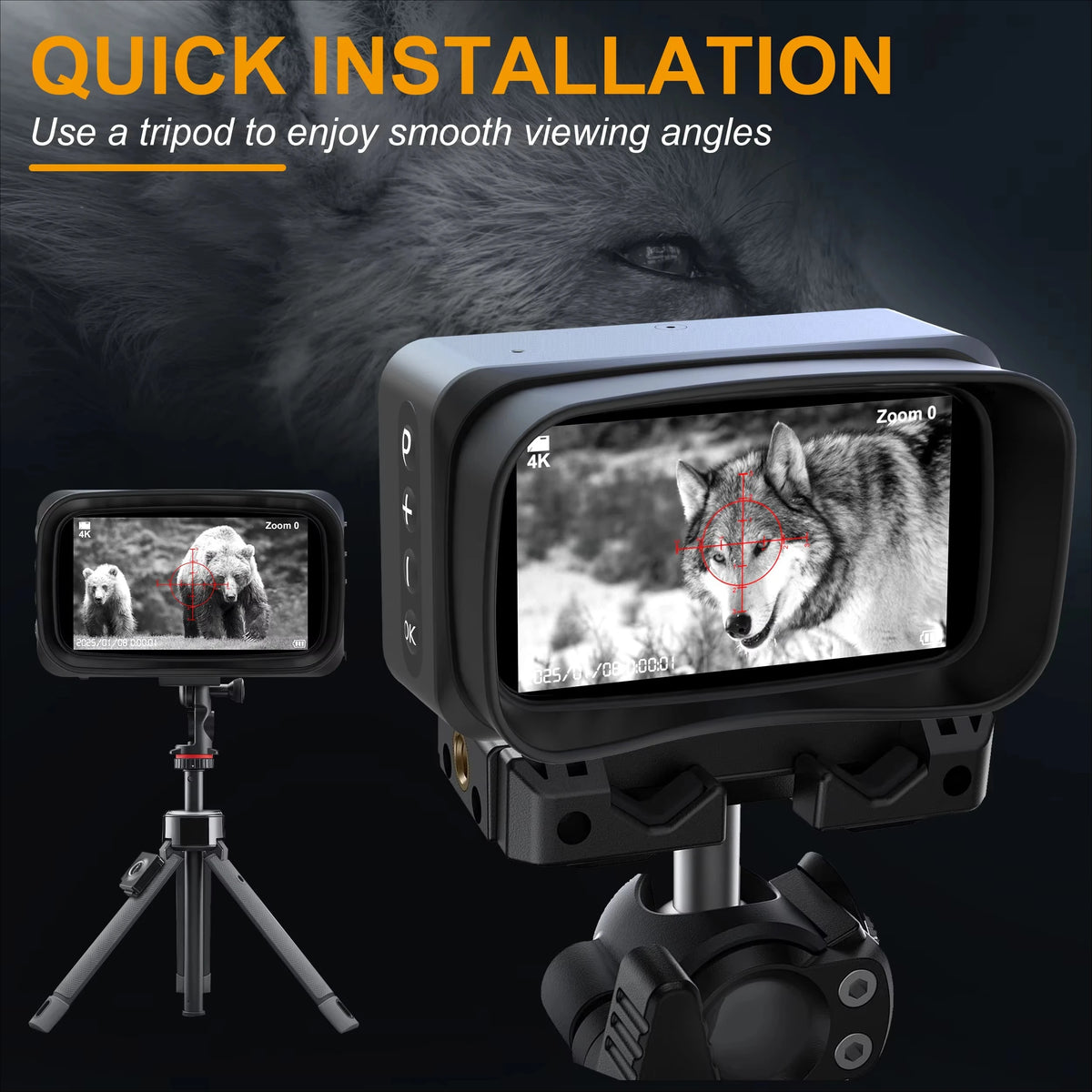 NV99Y IR Night Vision 5X Optical Digital Magnification Single-tube Infrared Night Vision Device Night Hunting Outdoor Camping