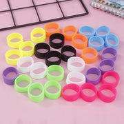Tennis Game Accessories- 4Pcs Silicone Racket Grip Rings, Sweat-absorbency, Improved Handle Grip Strength