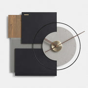 Large Living Room Wall Clock Silent Art Watches Luxury Mural Clocks Walnut Pointer Room Decor Ornaments Modern Wall Decoration