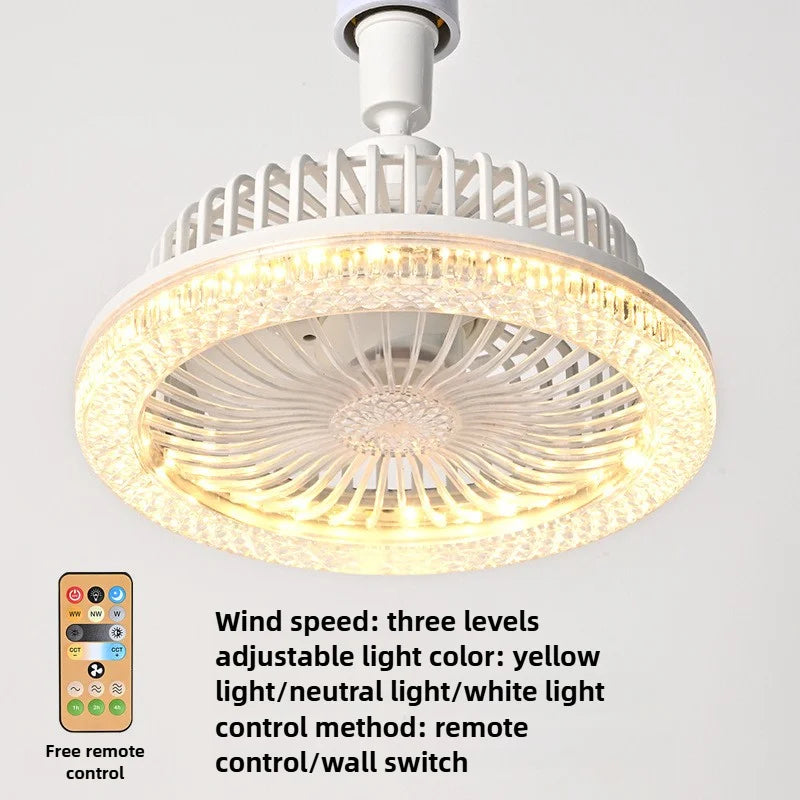 New Ceiling Smart LED Fan Light Living Room Bedroom Modern and Simple Home Intelligent Remote Control Restaurant LED Fan Light