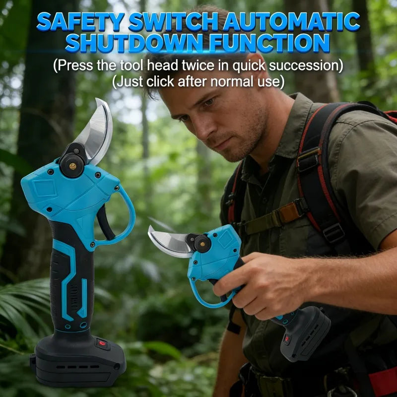 30mm Cordless Brushless Electric Pruning Shears Tree Bonsai Trimming Tool Branch Cutting Electric Tool For Makita 18V Battery