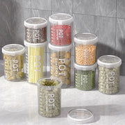 Large Capacity Kitchen Food Storage Canisters Transparent Plastic Grain Fresh Preservation Box Multigrain Organizer Household