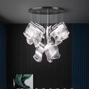 2025 New Smart LED Chandelier APP Control Modern Stair Light Living Room Luxury Ceiling Lamp Dimmable for Bedroom Decoration
