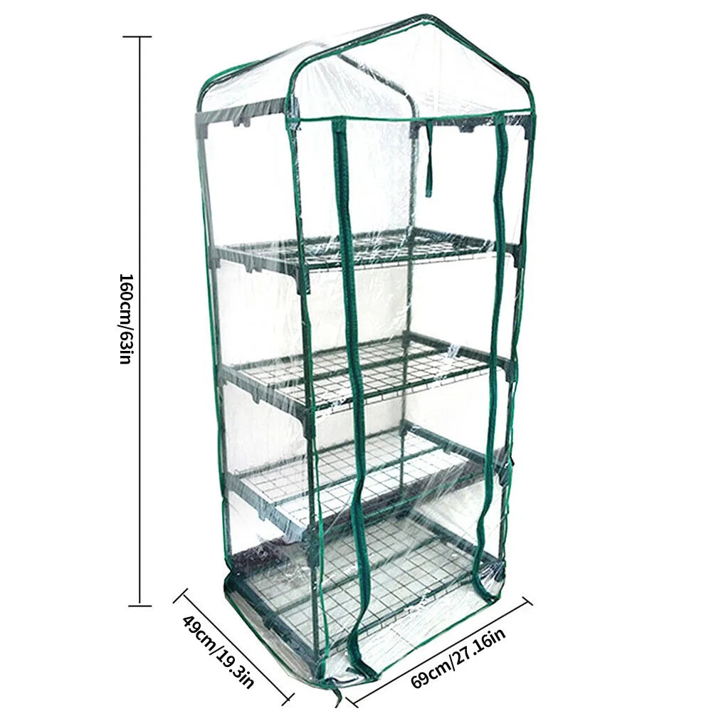 3/4/5 Tiers Garden Greenhouse Cover Plant Flower Growth House Heat Retaining PVC Waterproof Cover Garden Wear-resistant