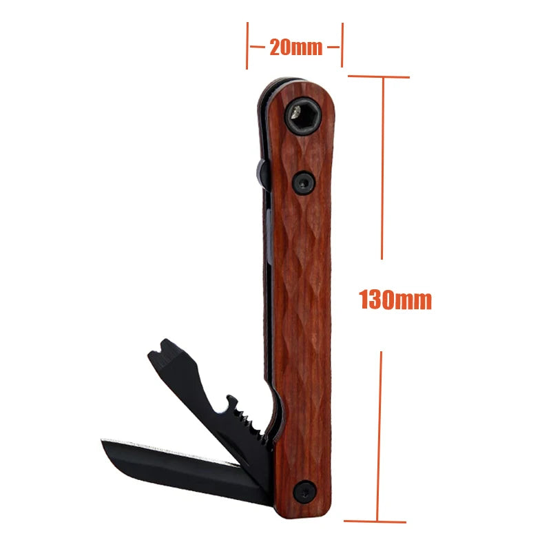 Multi-functional tools: right-angle ratchet screwdriver, ratchet wrench socket set, magic socket, EDC multi-tool folding knife