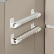 Set of 2 Cabinet Door Organizers, Space-Saving Trash Bag And Cling Film Holder | Under-Cabinet Installation for a Tidy Kitchen