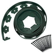 10M Landscape Edging Kit Fixed Garden Barrier Lawn Grass Plastic Edging Border Edging Garden Edging Coil for Lawn Yard Pathway