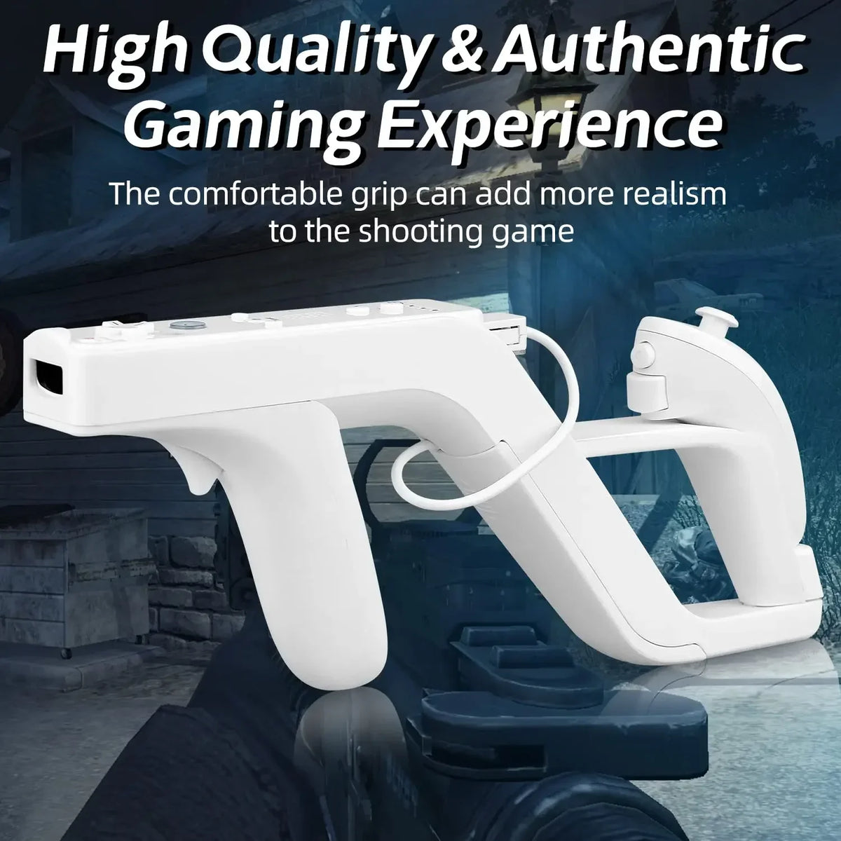 Shooting Gun Gaming Accessories Detachable Zapper Gun for Wii Remote Controller Gaming Control Games AccessoriesRemote